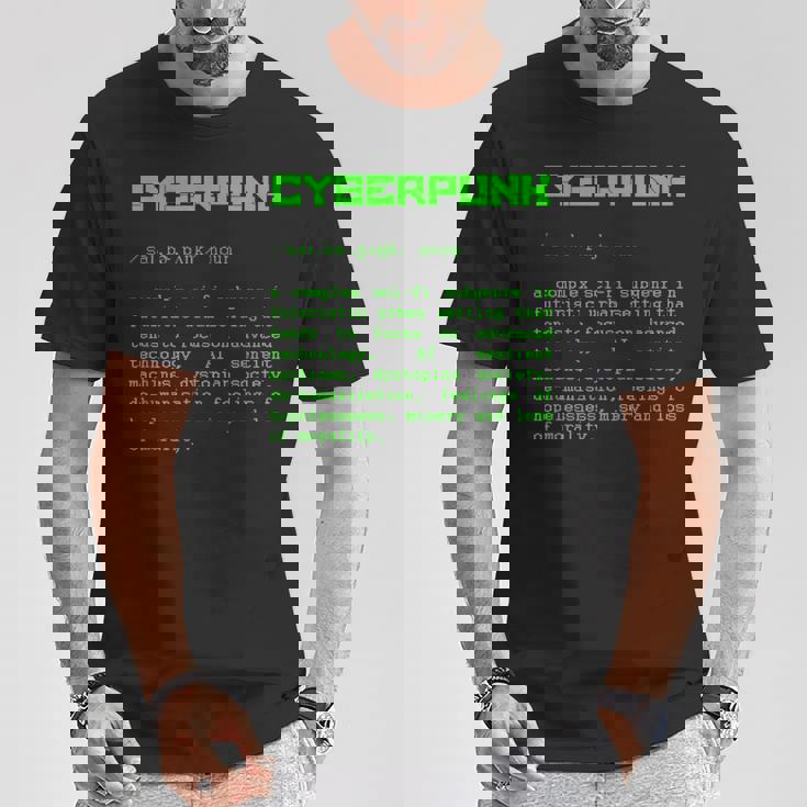 Cyberpunk Word Definition Cyberpunk Camiseta unisex Regalos divertidos