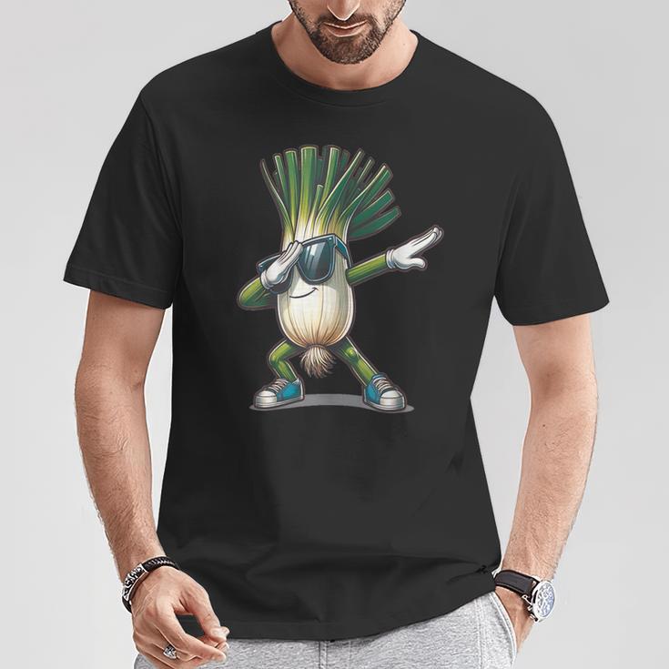 Dab Leek Dancing Dabbing Leekegetables T-Shirt Lustige Geschenke