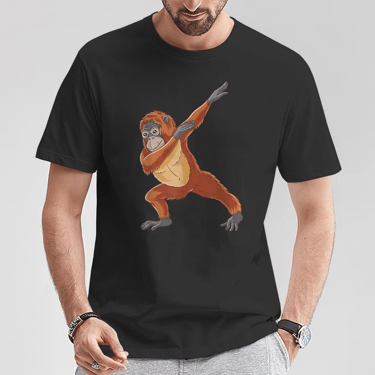 Dabbing Orang Utan Für Affenliebhaber T-Shirt Lustige Geschenke