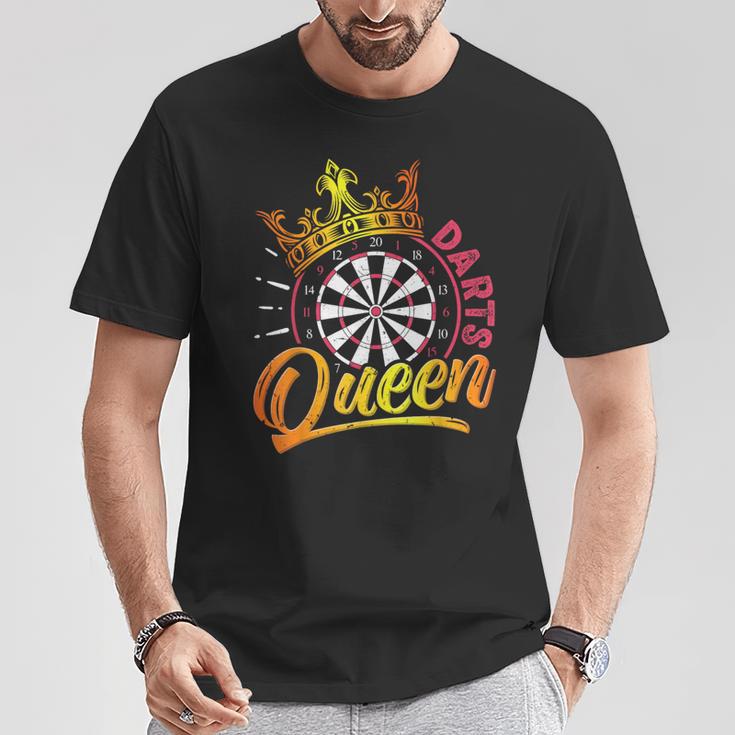 Dart Spielerin Dart Queen Lustiges Dart Spielen Frauen T-Shirt Lustige Geschenke