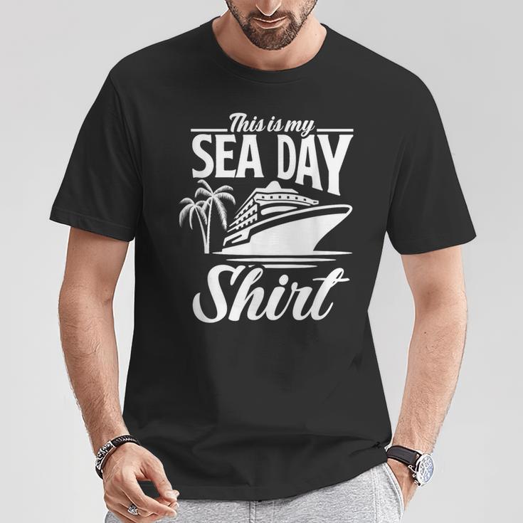 Das Ist Mein Seetag Mit Kreuzfahrtschiff Palmen T-Shirt Lustige Geschenke