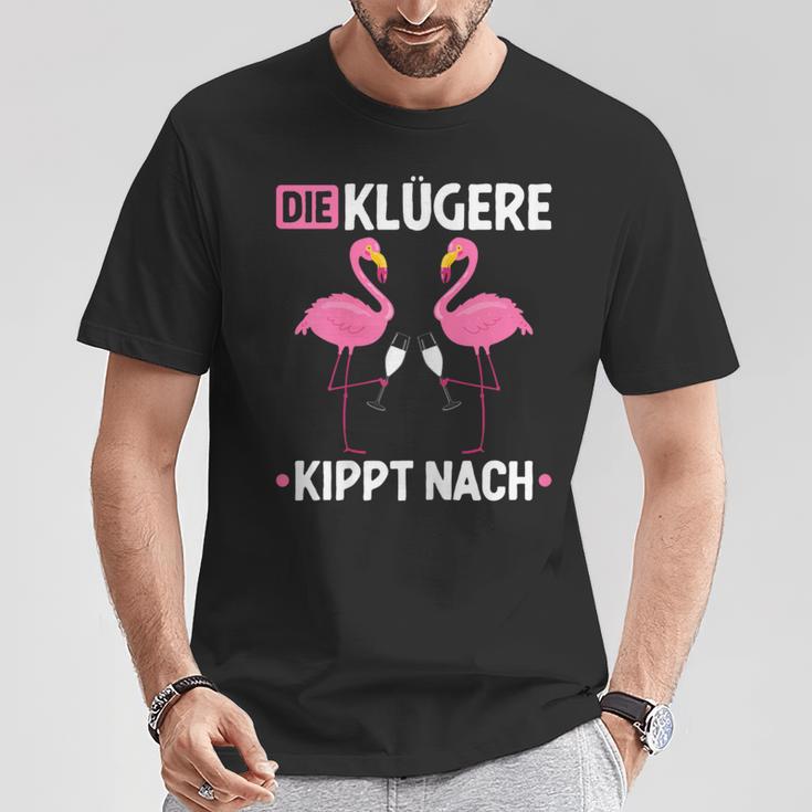 Die Klügere Kippt Nach Malle Mädels Saufen Jga Prosecco Sekt T-Shirt Lustige Geschenke