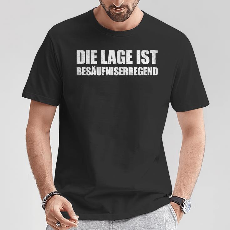 Die Lage Ist Besäufniserregend Sayings T-Shirt Lustige Geschenke