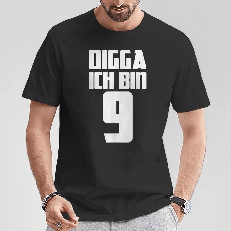 Digga Ich Bin 9 Jahre Geburtstag T-Shirt Lustige Geschenke