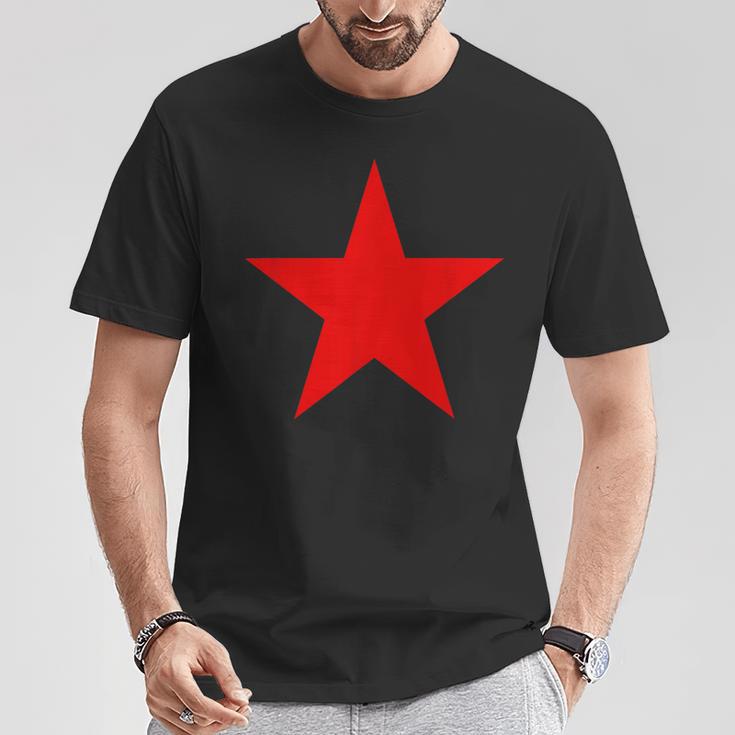 Diseño De Estrella Roja De 5 Puntos Estrella Roja Camiseta unisex Regalos divertidos