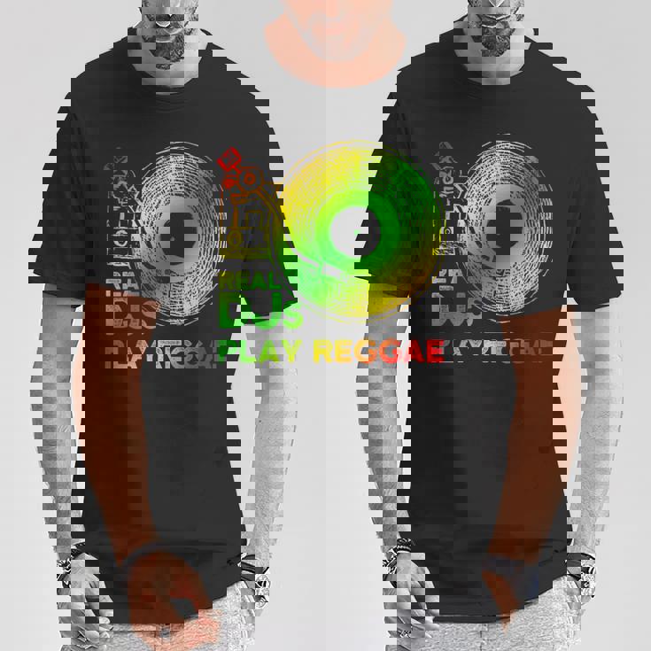 Donna Real Djs Suona La Maglia Reggae Per Reggae Dj Reggae Con Collo A Maglietta Regalos divertidos