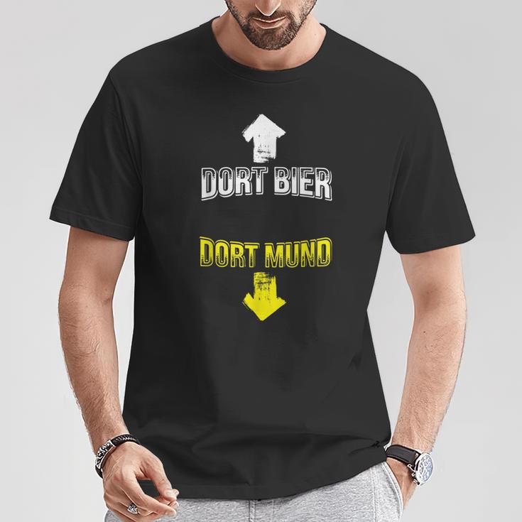 Dort Bier Dort Mund Biertrinker Alkohol Saufen T-Shirt Lustige Geschenke