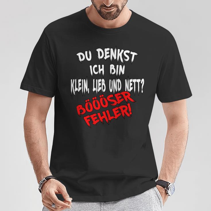 Du Denkst Ich Bin Klein Lieb & Nett Böser Fehler T-Shirt Lustige Geschenke