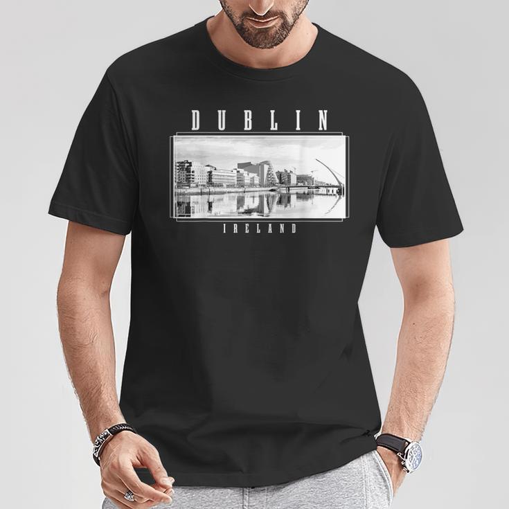 Dublin Irelandintage Souvenir Skyline Uk Dublin T-Shirt Lustige Geschenke