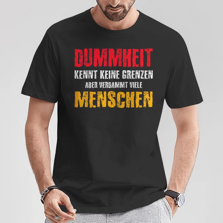 Dummheit Kissen Keine Grenzen T-Shirt Lustige Geschenke