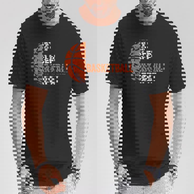 Eat Sleep Basketball Repeat Basketball Coach Sport T-Shirt Unique Gifts