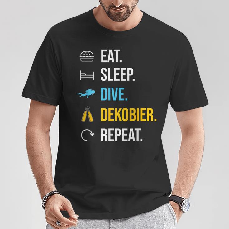 Eat Sleep Dive Dekobier Repeat Diving T-Shirt Lustige Geschenke