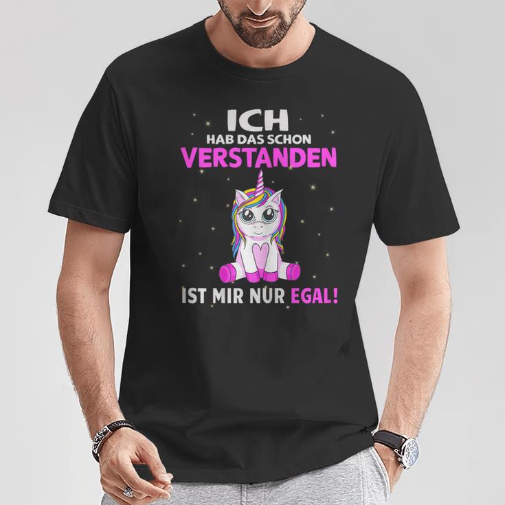 Egal Ich Hab Das Schonerstanden Unicorn Saying T-Shirt Lustige Geschenke