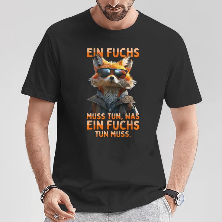 Ein Fuchs Muss Tun Was Fuchs Don Muss Füchse T-Shirt Lustige Geschenke