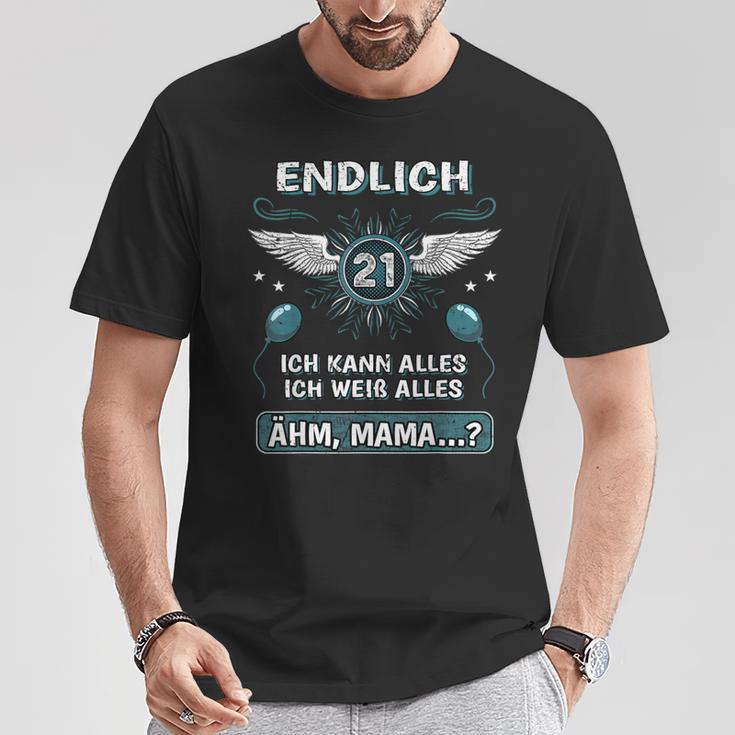 Endlich 21 Ähm Mama 21St Birthday Son Daughter S T-Shirt Lustige Geschenke