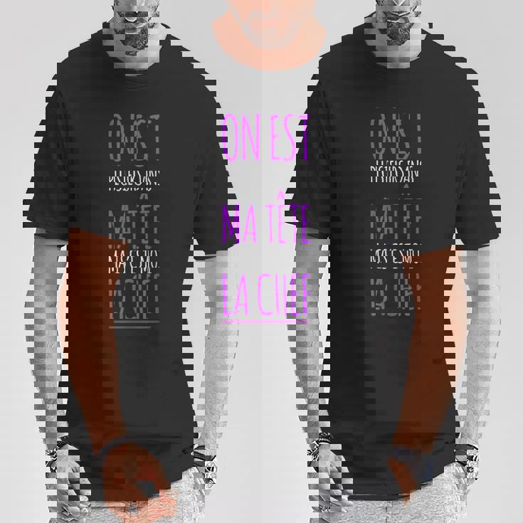 On Est Plusieurs Dans Ma Tête Drôle Humoristique Citation T-Shirt Cadeaux drôles