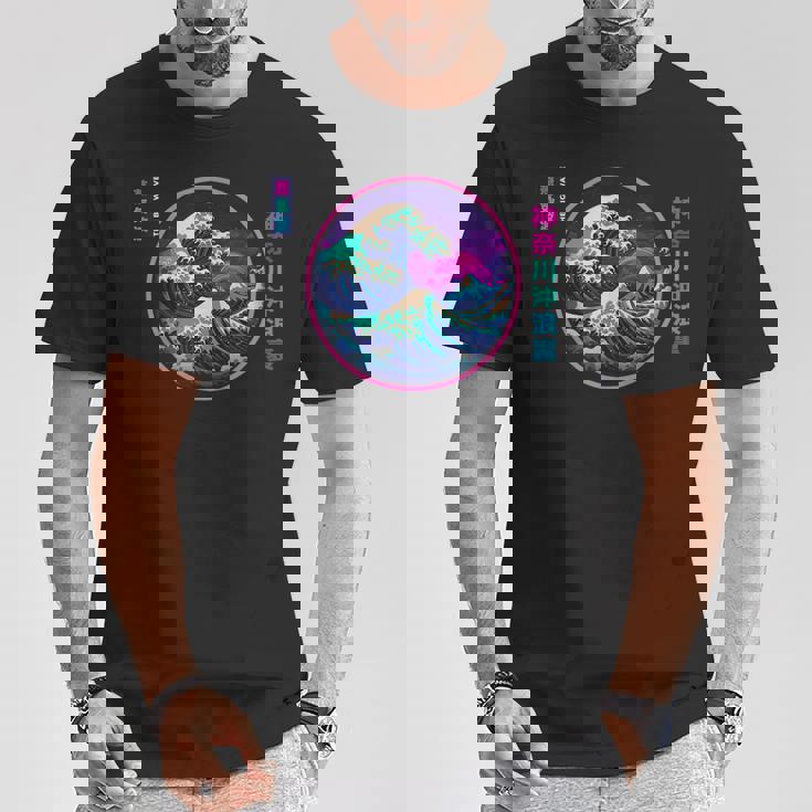 Estética Japonesa Japón Arte La Gran Ola Antes De Kanagawa Camiseta unisex Regalos divertidos