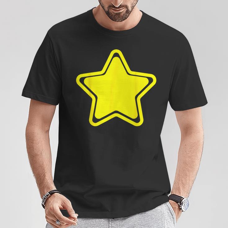 Estrella Amarilla Grande Con Borde Estrella Amarilla Camiseta unisex Regalos divertidos