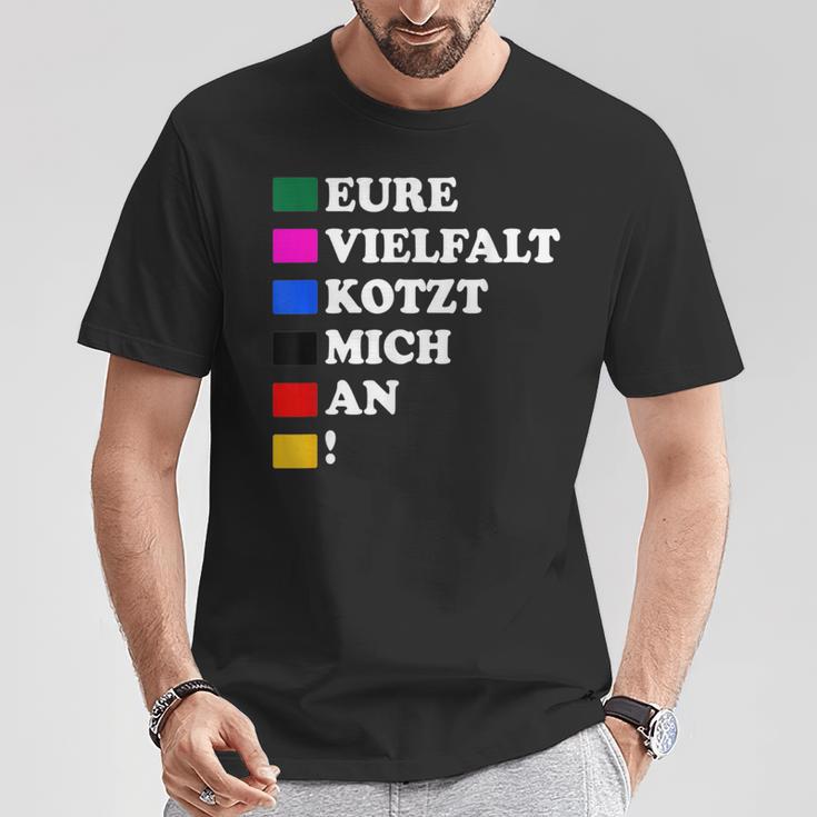 Eureielfalt Kotzt Mich An T-Shirt Lustige Geschenke