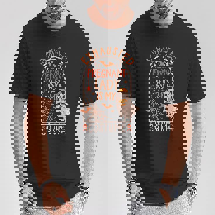 Exhausted Pregnant Lady Costume Halloween Pregnancy Mom T-Shirt Unique Gifts