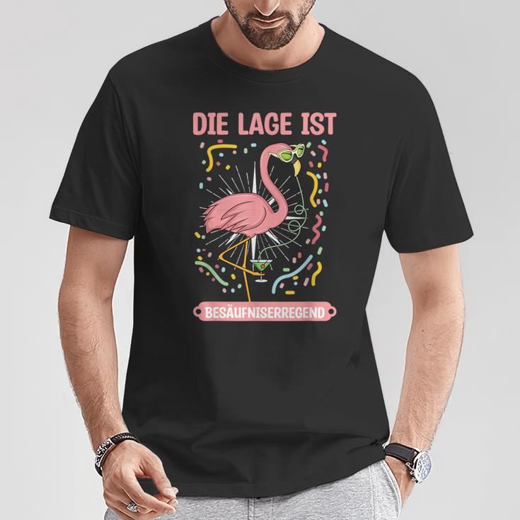 Flamingo Die Lage Ist Besäufniserregend T-Shirt Lustige Geschenke