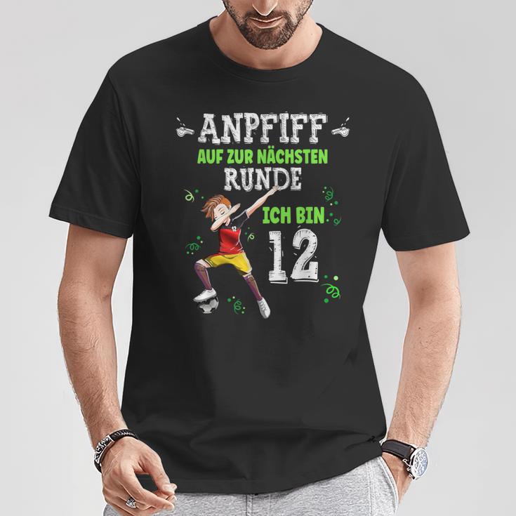 Football Dabbing Boy 12Th Birthday Ich Bin 12 Jahre T-Shirt Lustige Geschenke