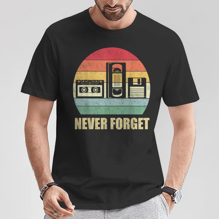 Never Forget Audio Cassette 70S 80S 90S T-Shirt Lustige Geschenke