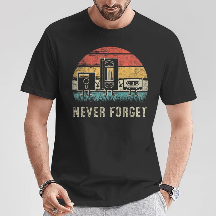 Never Forget Cassette Tape Retro 80S And 90S T-Shirt Lustige Geschenke