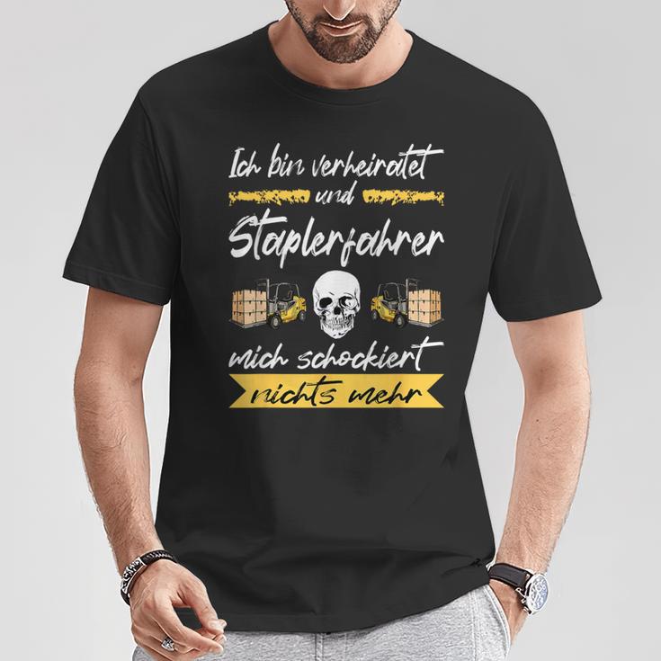 Forklift Ich Binerheiratet Und Forklift Driver T-Shirt Lustige Geschenke