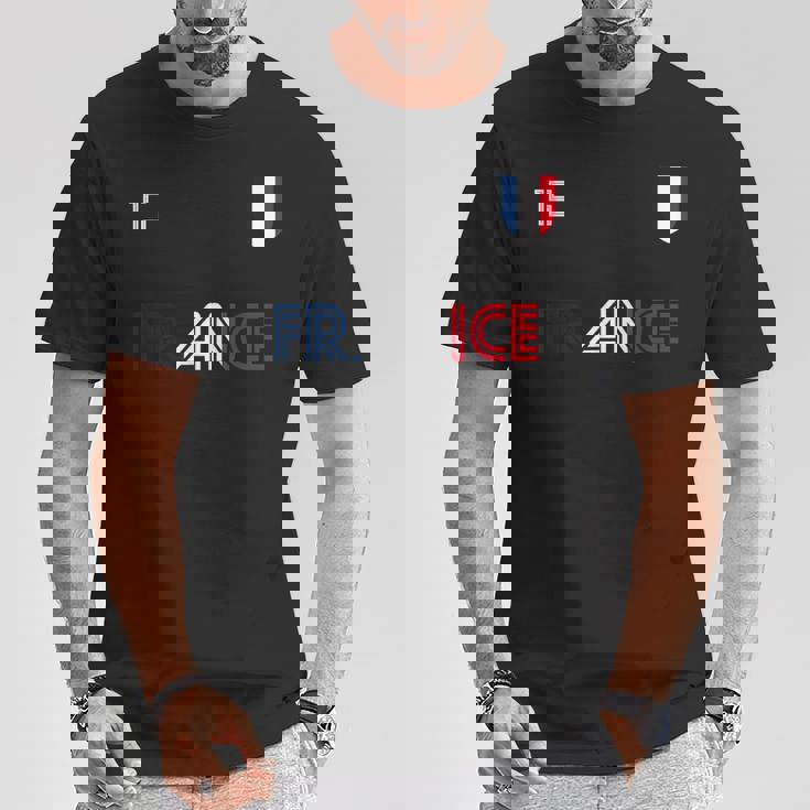 Francia Retro Fútbol Bandera Francesa Camiseta unisex Regalos divertidos