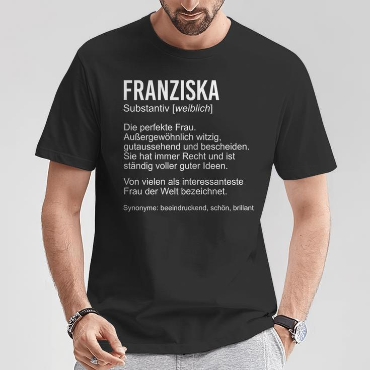 Franziska Lustig Spruch Definitionorname Geburtstag T-Shirt Lustige Geschenke