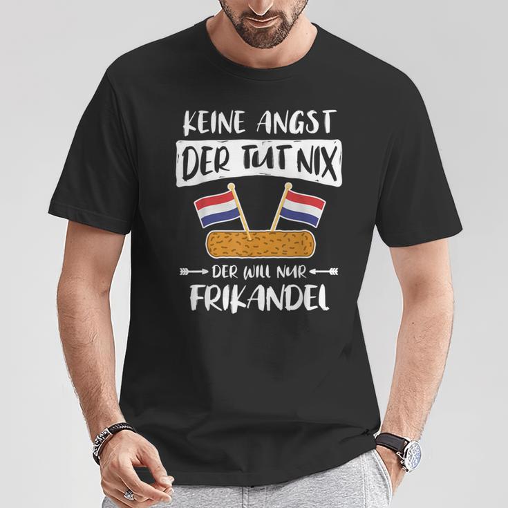 Frikandel Netherlands Flag Sayings Oranje T-Shirt Lustige Geschenke