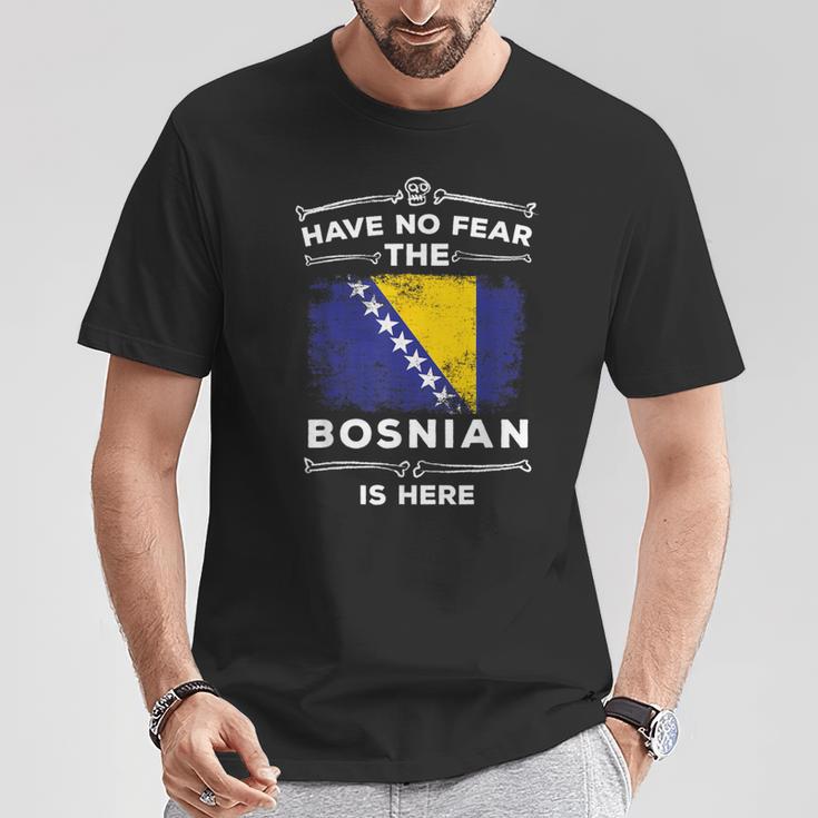 Bosnia Flag Bosnia Herzegovina Roots T-Shirt Lustige Geschenke