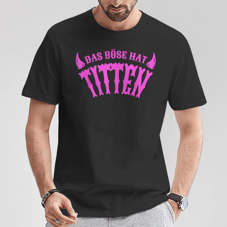 Das Böse Hat Titten German Langu T-Shirt Lustige Geschenke