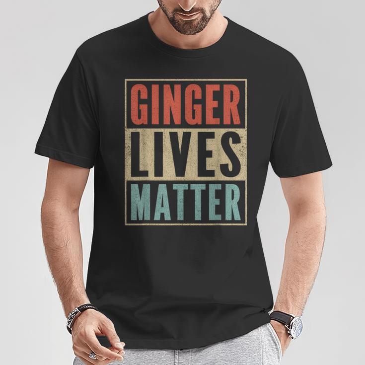 Ginger Lives Matter Retro Colours Redhead T-Shirt Lustige Geschenke