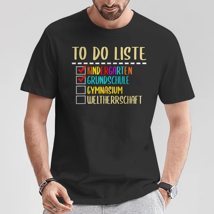 To Do List Kindergarten Primary School High School T-Shirt Lustige Geschenke