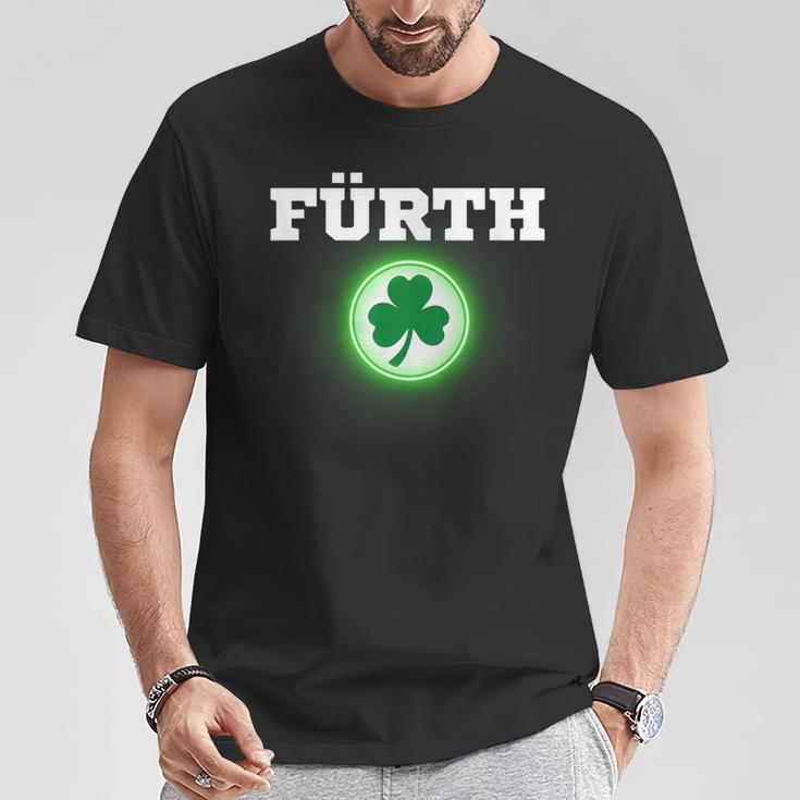 Fürth Football Clover Fan Franken Stadium Green T-Shirt Lustige Geschenke