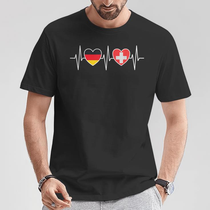 Germany And Switzerland German Swiss Flag T-Shirt Lustige Geschenke