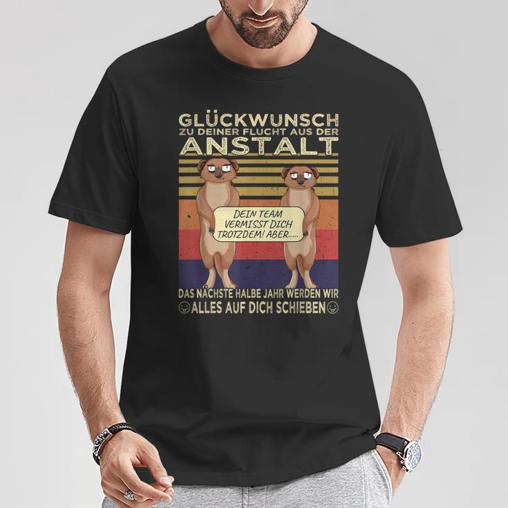 Glückwunsch Zu Dein Flucht Zum Farewell Meerkat S T-Shirt Lustige Geschenke