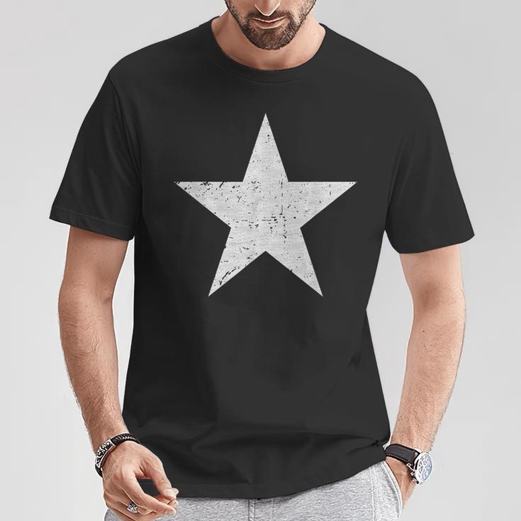 Gráfico De Estrella Blanca Grande Estrella De Estilo Retrointage Camiseta unisex Regalos divertidos