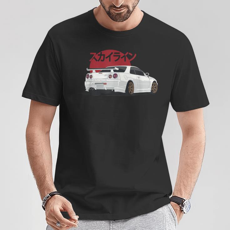 Gt Or 34 Jdm Skyline T-Shirt Lustige Geschenke