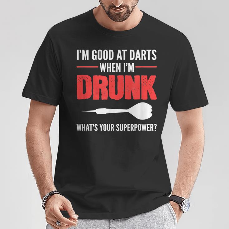 Gut In Darts Alkoholische Person T-Shirt Lustige Geschenke