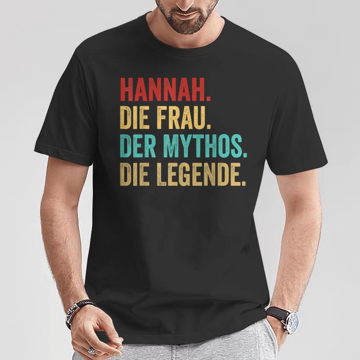 Hannah Die Frau Der Mythos Die Legend Saying Women's T-Shirt Lustige Geschenke