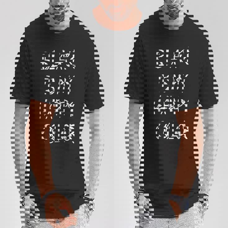 Is My Happy Color T- Emo Goth Punk Biker Maglietta Regalos divertidos