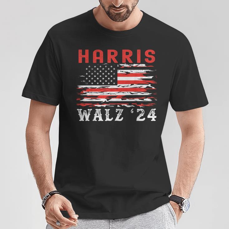 Harris Walz 2024 For President Kamala Harrisp Tim Waltz T-Shirt Lustige Geschenke