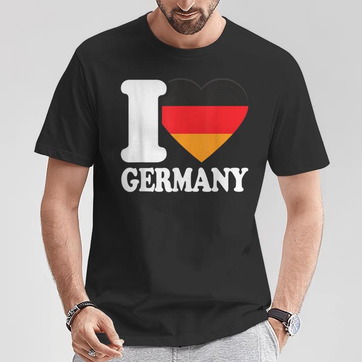 With I Heart Deutschland I Heart Germany Germany Flag T-Shirt Lustige Geschenke