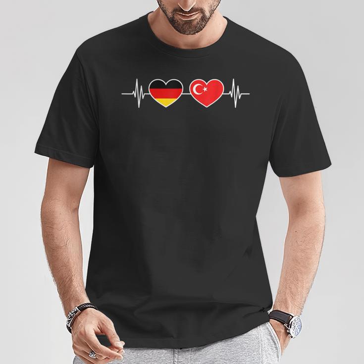 Heartbeat Deutschland Turkey T-Shirt Lustige Geschenke