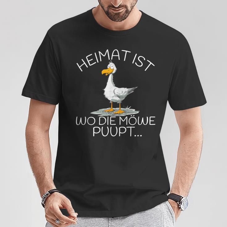 Heimat Ist Wo Die Möwe Puupt T-Shirt Lustige Geschenke