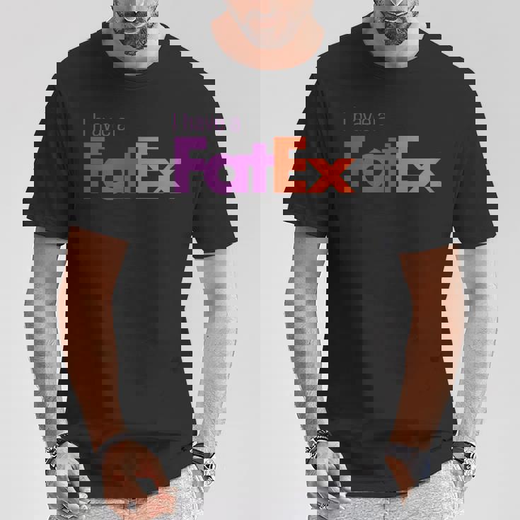 Ho Un Ex Camicia Grassa Logo Fedex-Like Maglietta Regalos divertidos
