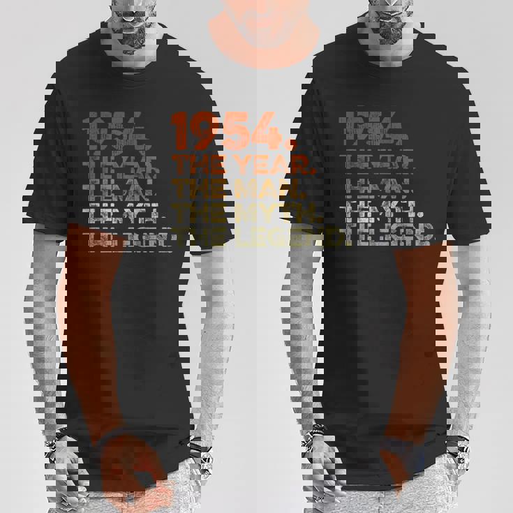 Hombre Cumpleaños Regalo Cosechaintage 1954 Year Man Myth Legend Camiseta unisex Regalos divertidos